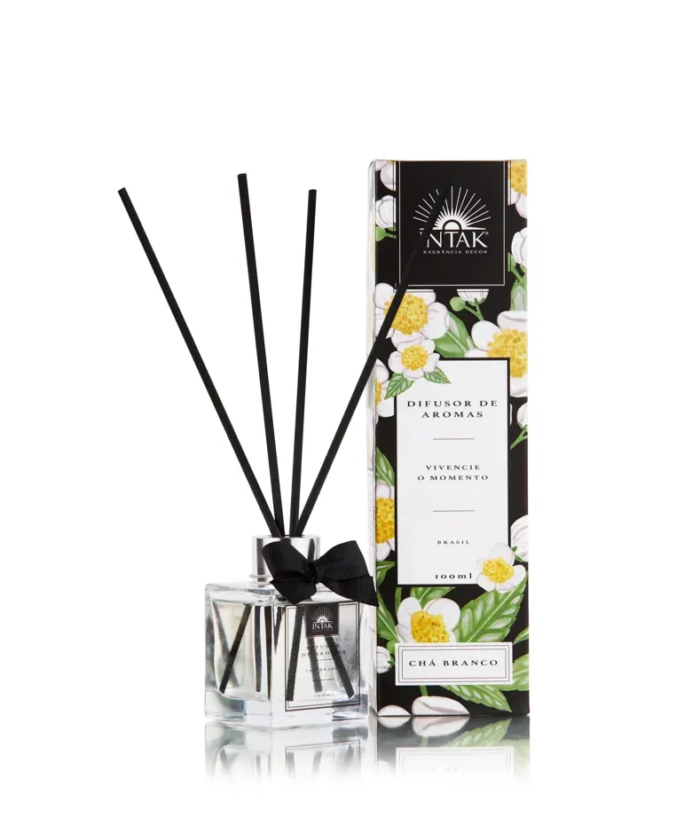 Difusor de Aromas com Varetas 100ml – Chá Branco